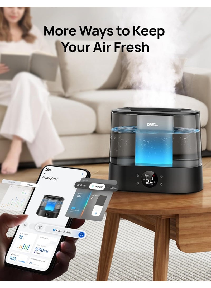 Dreo Humidifiers for Bedroom Top Fill 4L Oversized Cool Mist Humidifier with Oil Diffuser and Night Light, 30H Runtime, Ultrasonic Humidifiers - Image 5